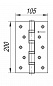 Петля универсальная FUARO 4BB 200x105x3 WAB (мат. бронза)